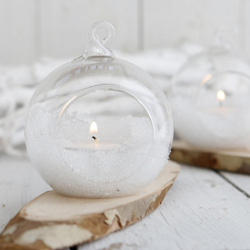 Glass Ball for Tealight Ø10cm x 11,8 cm (6 pcs) [IFS-28051]