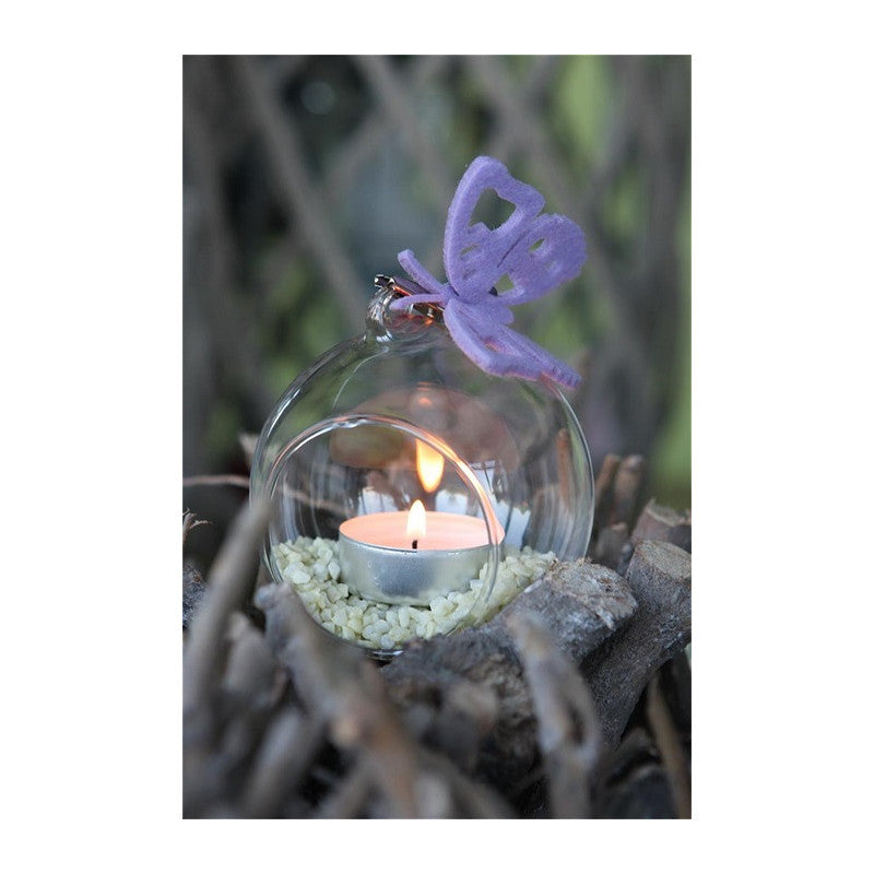 Glass Ball for Tealight Ø12cm x 12,5cm (4 pcs) [IFS-28052]