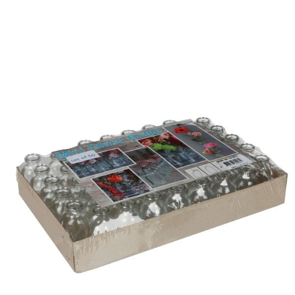 Glass Bottle mini 20ml 6cm tall Ø 3 cm (tray with 50 pcs) [IFS-28062]