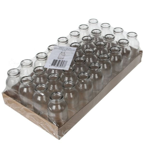 Glass Bottle 100ml 10.5cm tall Ø 5cm (tray with 32 pcs) [IFS-28072]