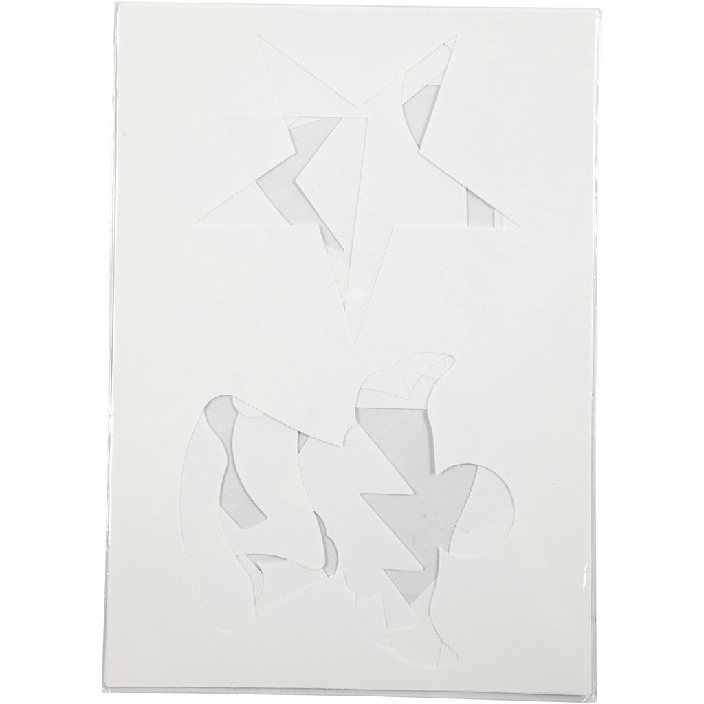 Christmas-Shaped Template, white, A4, 210x297 mm, 5 ass sheets/ 1 pack [HOB-28203]