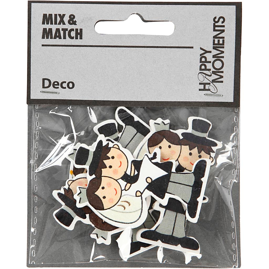 Wedding, H: 50 mm, 4 pc/ 1 pack [HOB-282110]