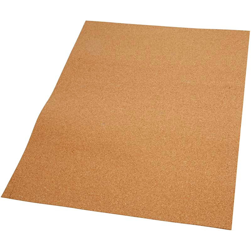 Cork Sheets, size 35x45 cm, thickness 2 mm, 4 pc