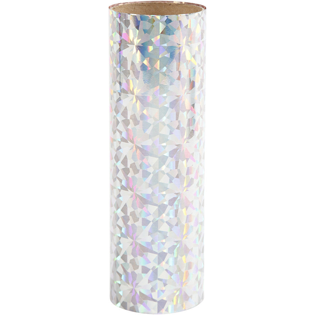 Deco Foil, W: 15,5 cm, thickness 0,02 mm, silver, 50 cm/ 1 roll [HOB-283569]