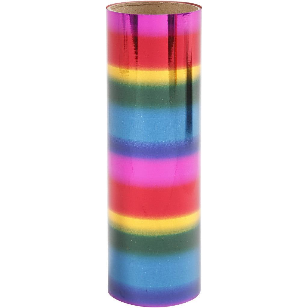 Deco Foil, W: 15,5 cm, thickness 0,02 mm, rainbow colours, 50 cm/ 1 roll [HOB-283570]