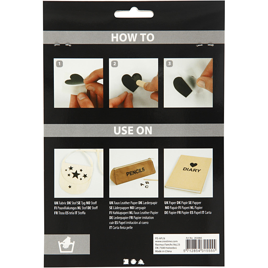 Rub-on Stickers, letters and numbers, H: 17 mm, W: 17 mm, sheet 12,2x15,3 cm, black, 1 pack [HOB-283966]