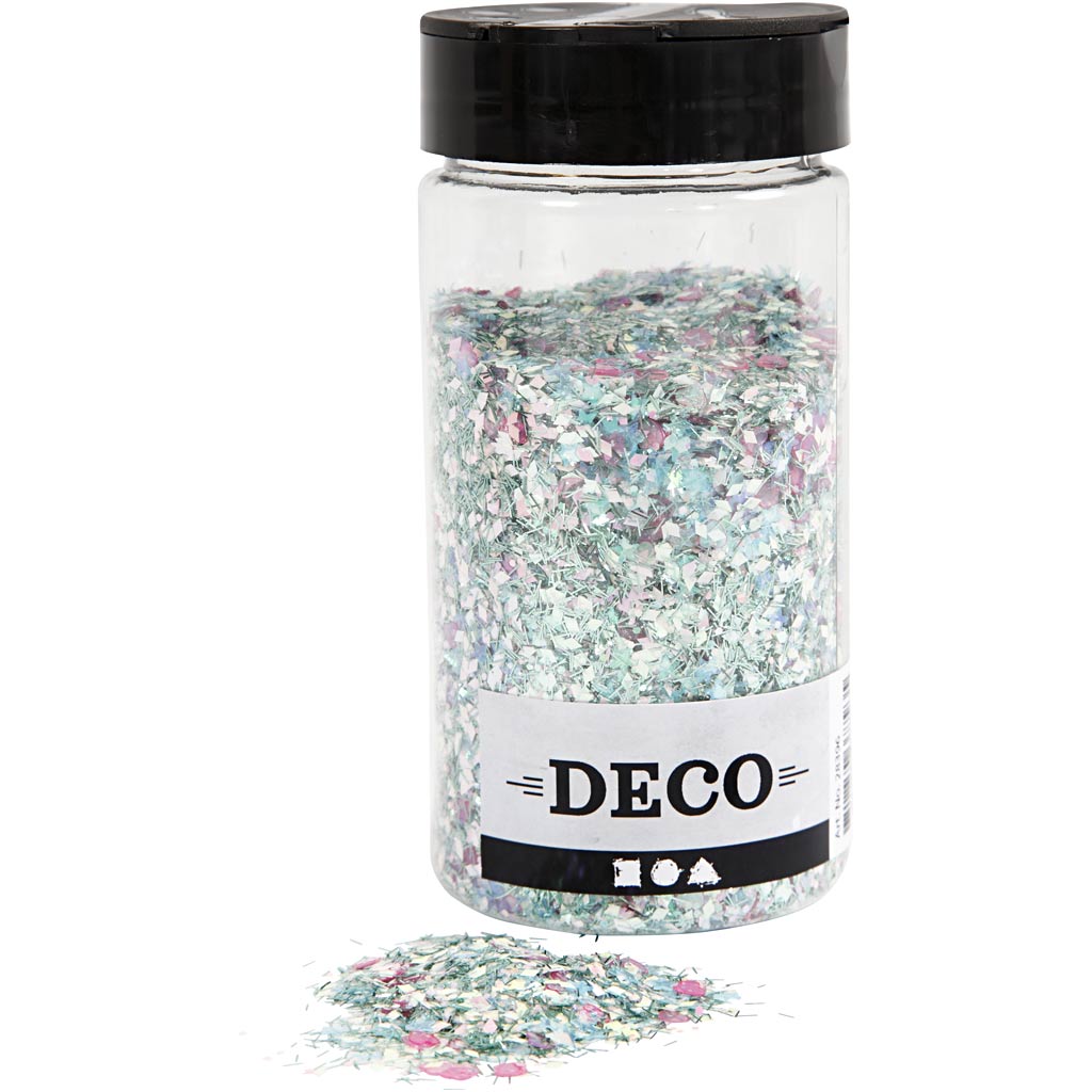 Glitter and Sequin Assortment, pastel colours, 170 g/ 1 tub [HOB-28396]