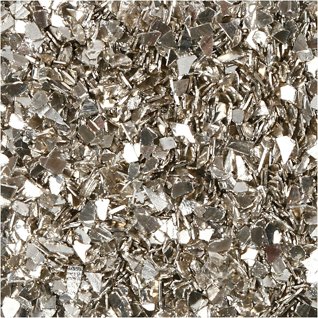 Glitter, size 1-3 mm, silver, 30 g/ 1 tub [HOB-28431]