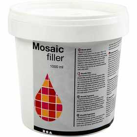 Mosaic Tile Grout, white, 1000 ml/ 1 bucket [HOB-28455]