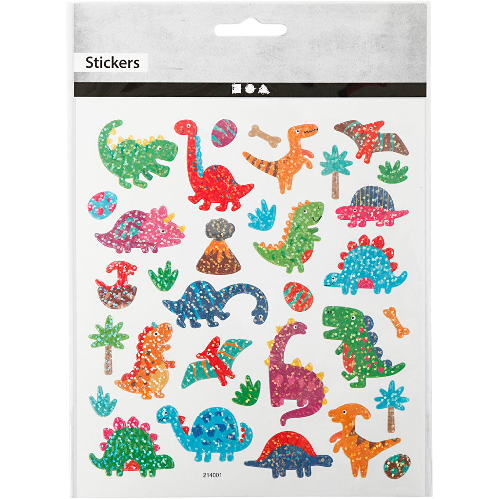 Stickers, dino, sheet 15x16,5 cm, 1 sheet [HOB-29049]