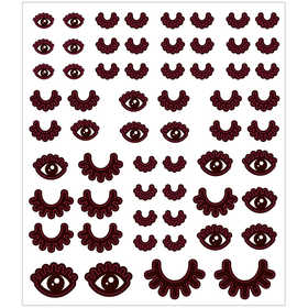 Stickers, eyes, sheet 15x16,5 cm, ca. 60 pc, 1 sheet [HOB-29116]