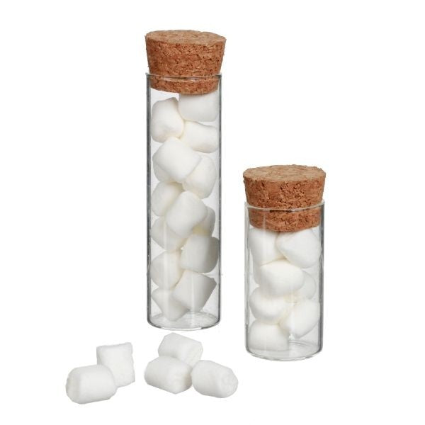 Glass Tube with cork Ø3cm and 10cm tall (set of 12 pcs) [IFS-29142]