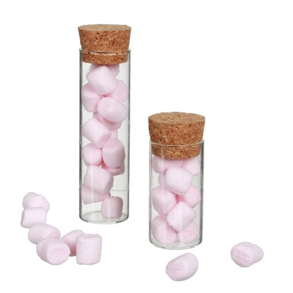 Glass Tube with cork Ø3cm and 6cm tall (set of 12 pcs) [IFS-29141]
