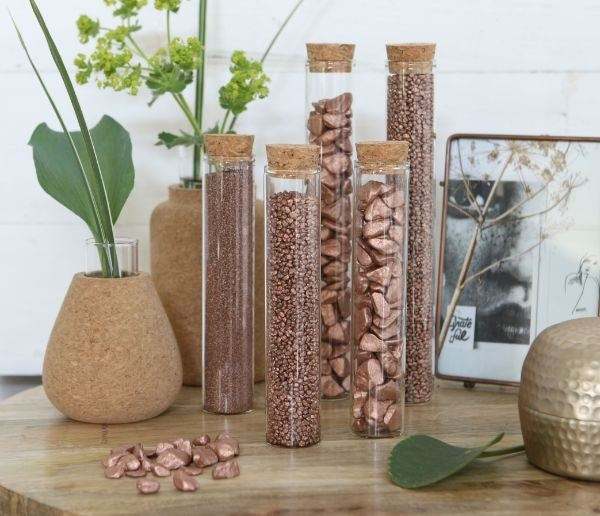 Glass Tube with cork Ø3cm and 15cm tall (set of 6 pcs) [IFS-29143]