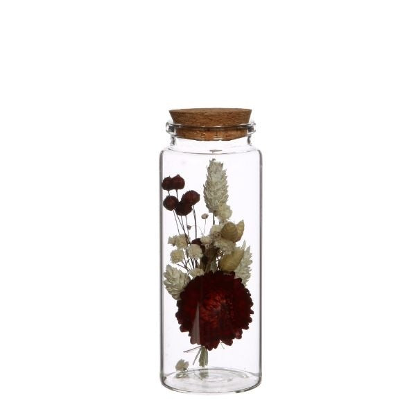 Glass Storage Cylinder with cork Ø 4.5cm and 12.5cm tall (12 pcs) [IFS-29146]