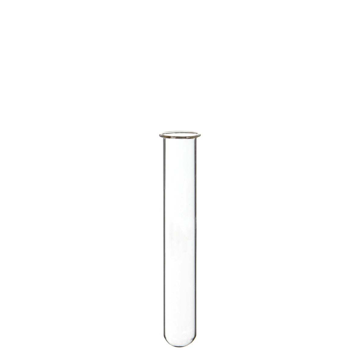 Glass Test tube 2cm diameter 12.5cm high, with ring (set of 12 pcs) [IFS-29204]