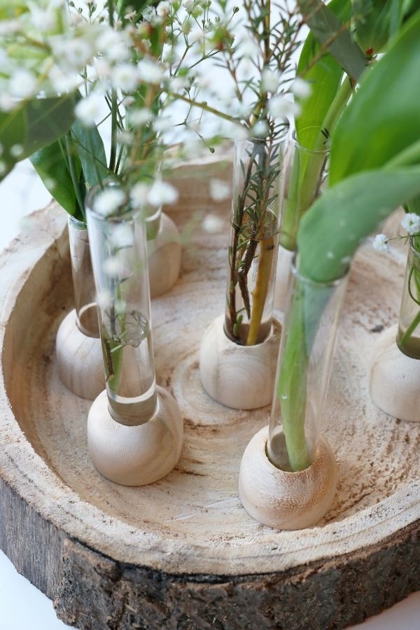 Wooden Base with Test Tube Ø2cm and 10cm tall (1 pc) [IFS-29216]