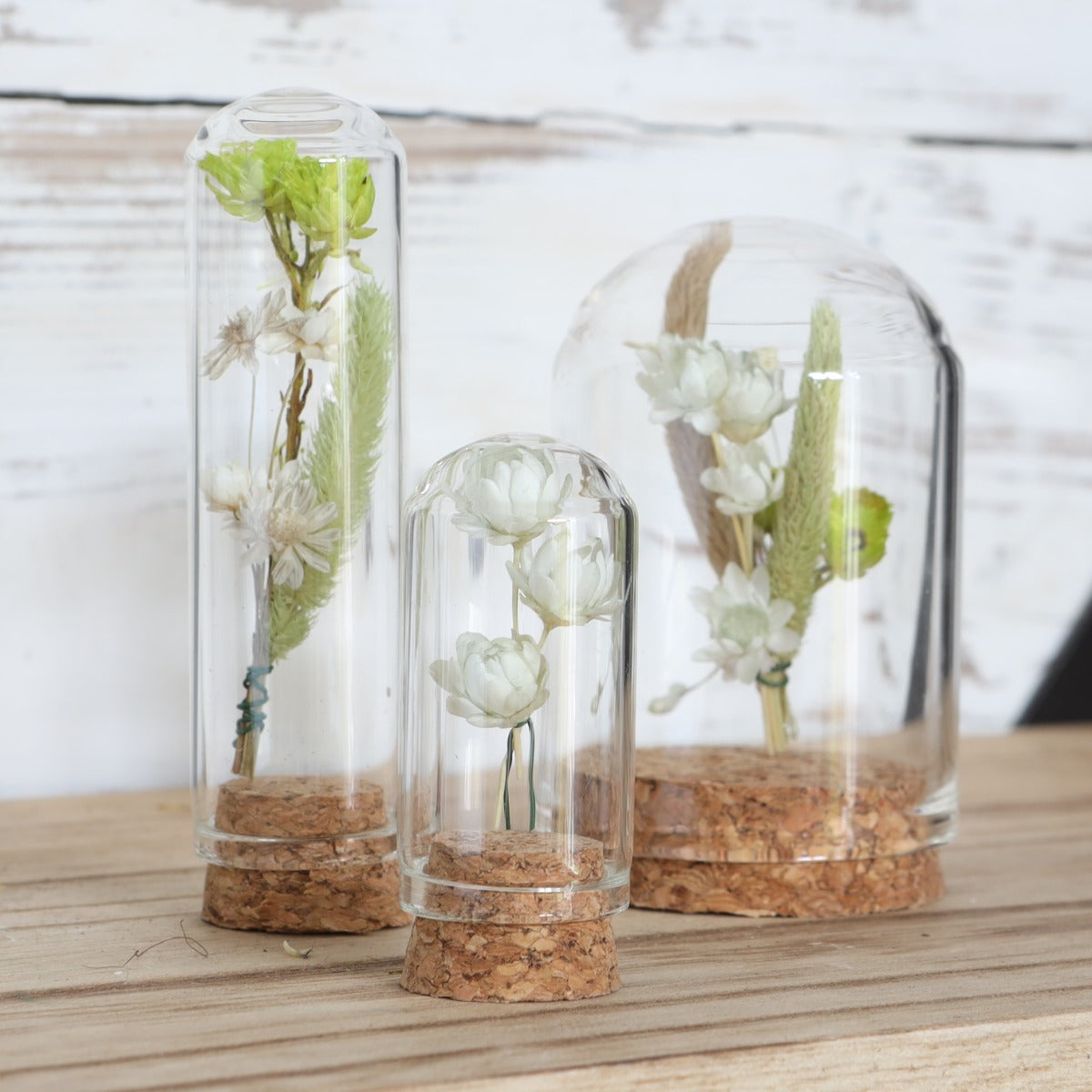 Glass mini stolp Ø2cm and 4cm high with cork (12 pcs.) [IFS-29408]
