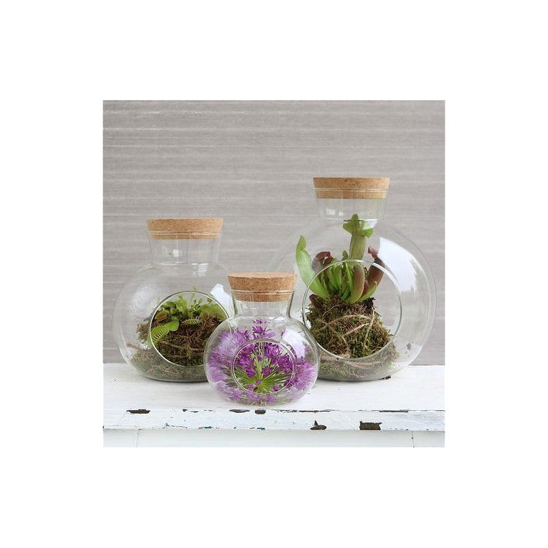 Glass Sphere with Cork Ø14 h.15 cm (1 pcs) [IFS-29438]