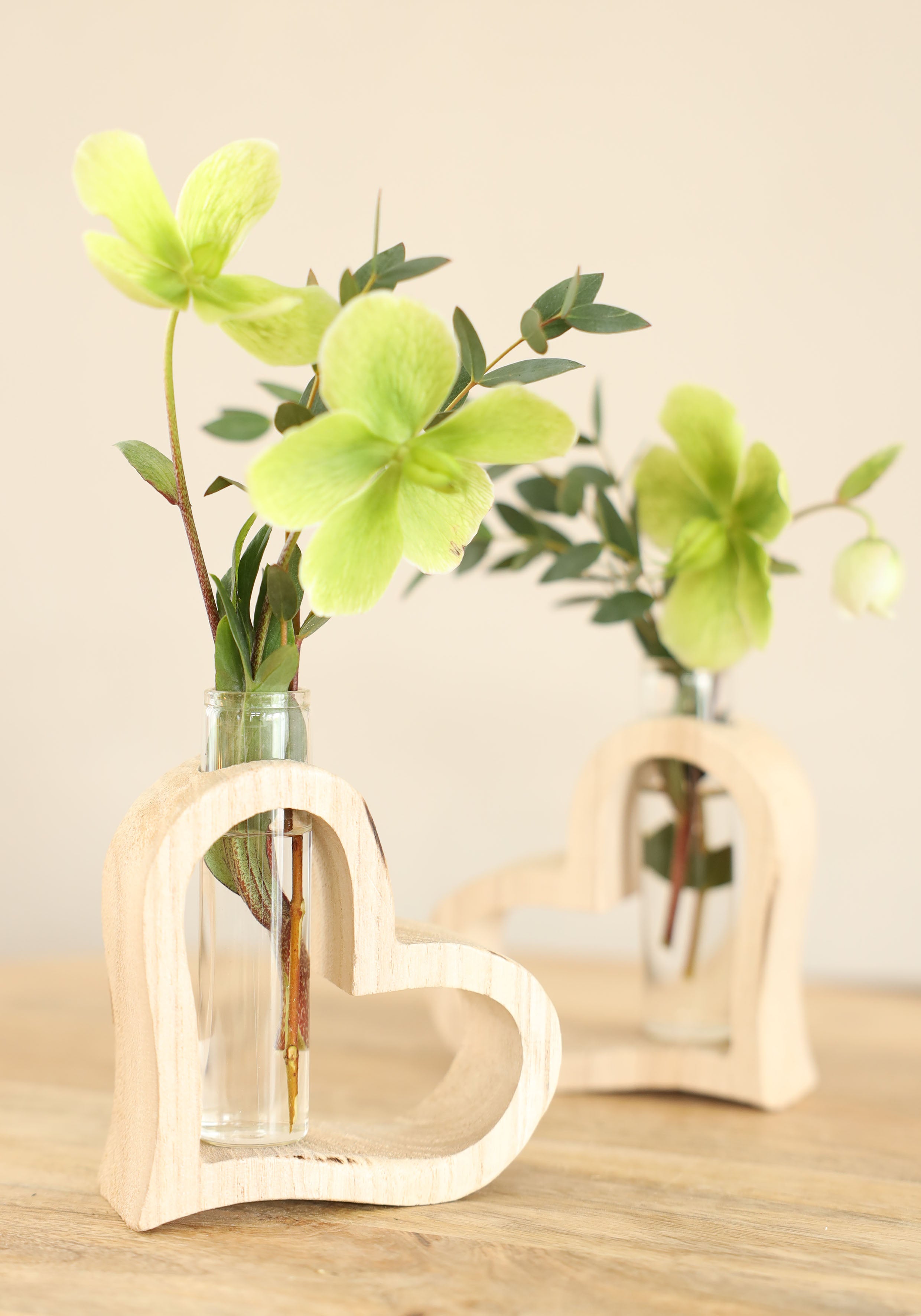 Wood heart with tube 10 x 5 h.11 (6 pcs) [IFS-29638]