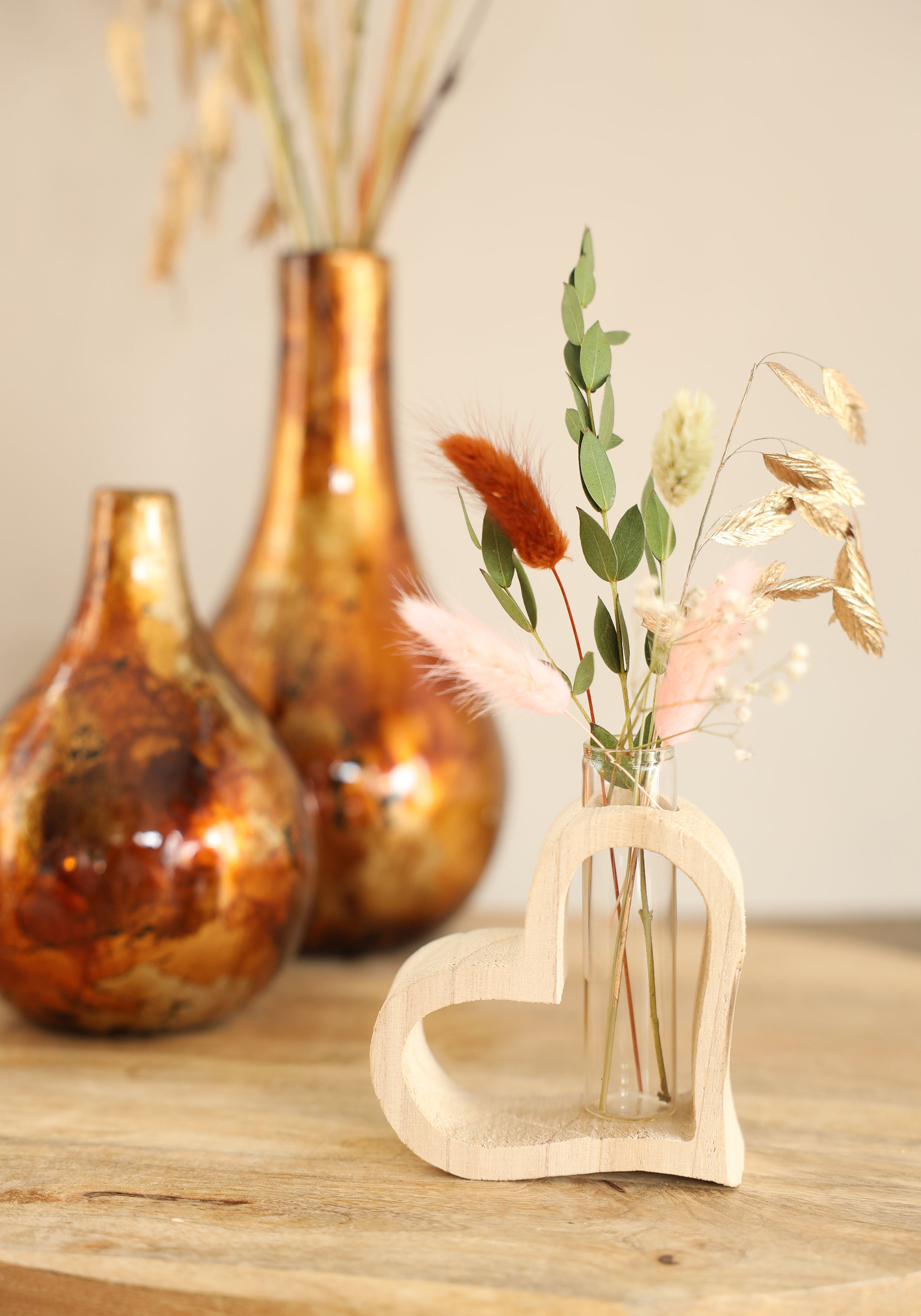 Wood heart with tube 10 x 5 h.11 (6 pcs) [IFS-29638]