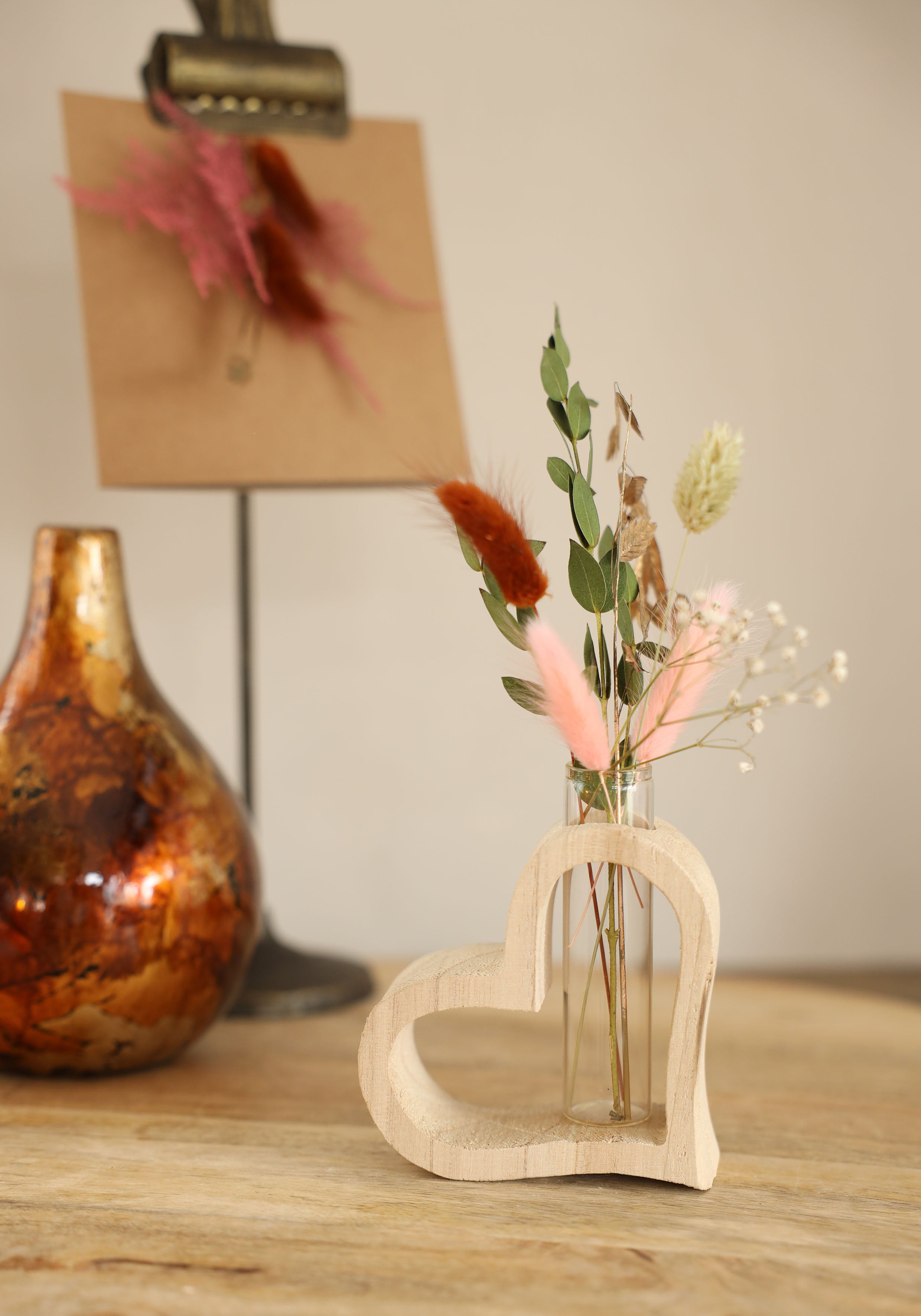 Wood heart with tube 10 x 5 h.11 (6 pcs) [IFS-29638]