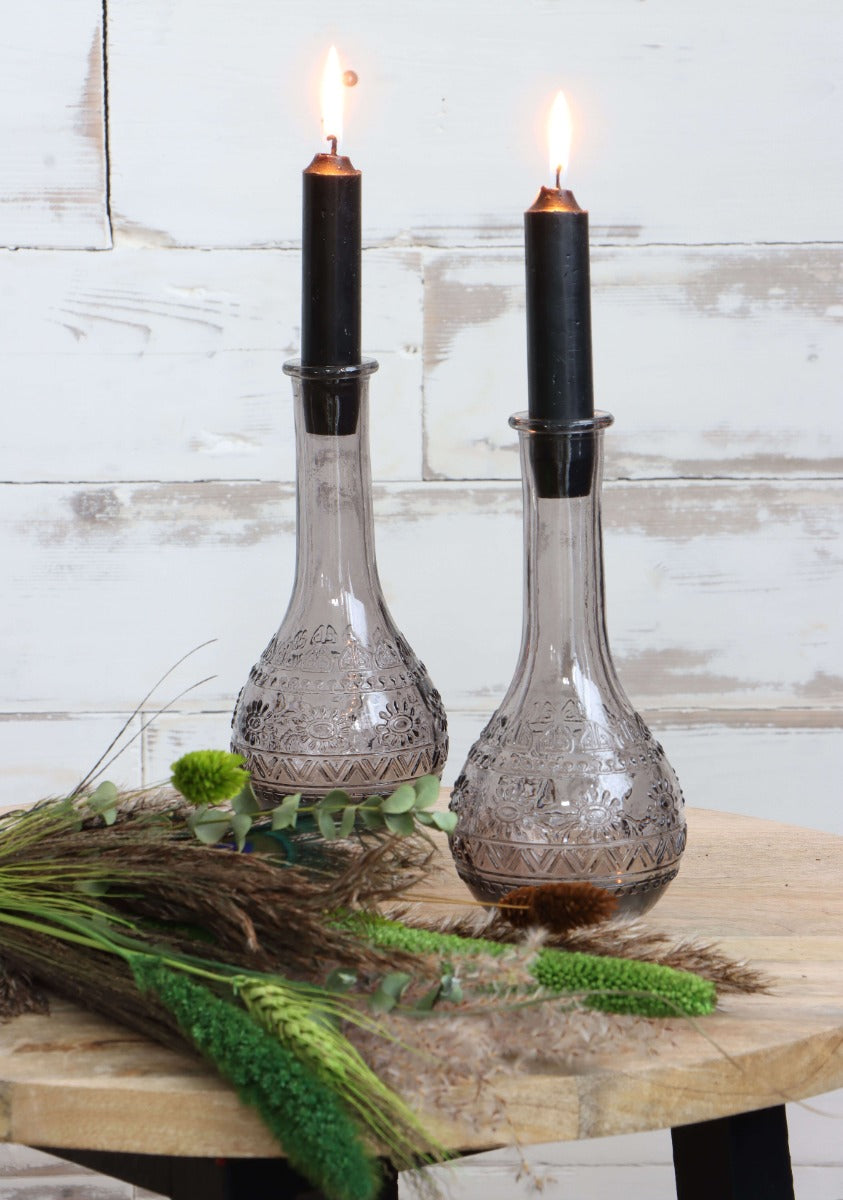 Flower vase Paris Ø7.5cm and 16cm high Grey (12 pcs.) [IFS-29726]