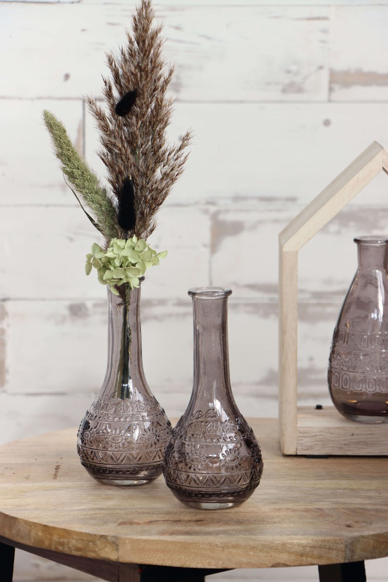 Flower vase Paris Ø7.5cm and 16cm high Grey (12 pcs.) [IFS-29726]