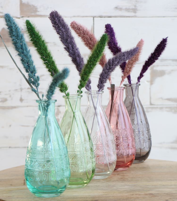 Flower vase Rome Ø7.5cm and 16cm high Green (12 pcs.) [IFS-29735]