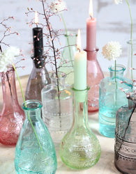 Flower vase Paris Ø7.5cm and 16cm high Green (12 pcs.) [IFS-29725]