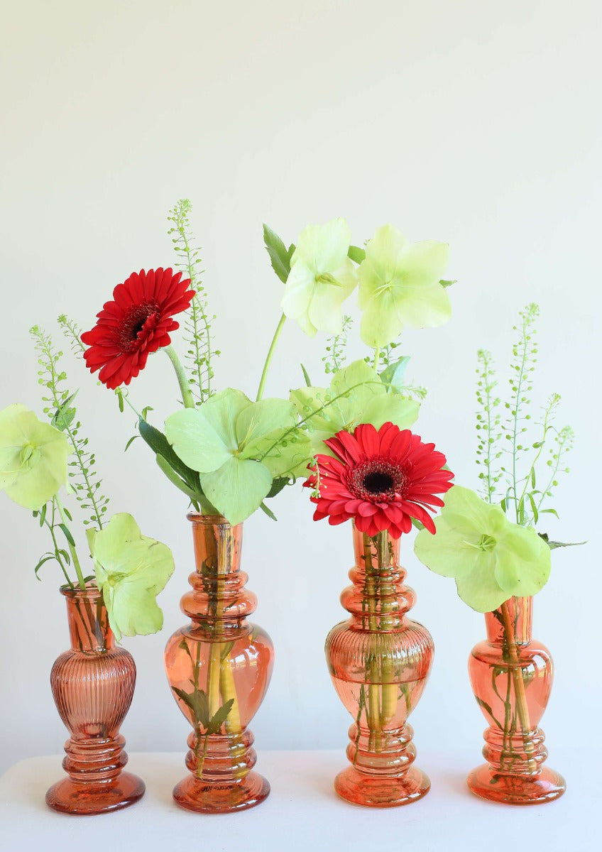 Vase Venice Amber H: 11,3 x Ø5 cm (12 Pcs) [IFS-29883]