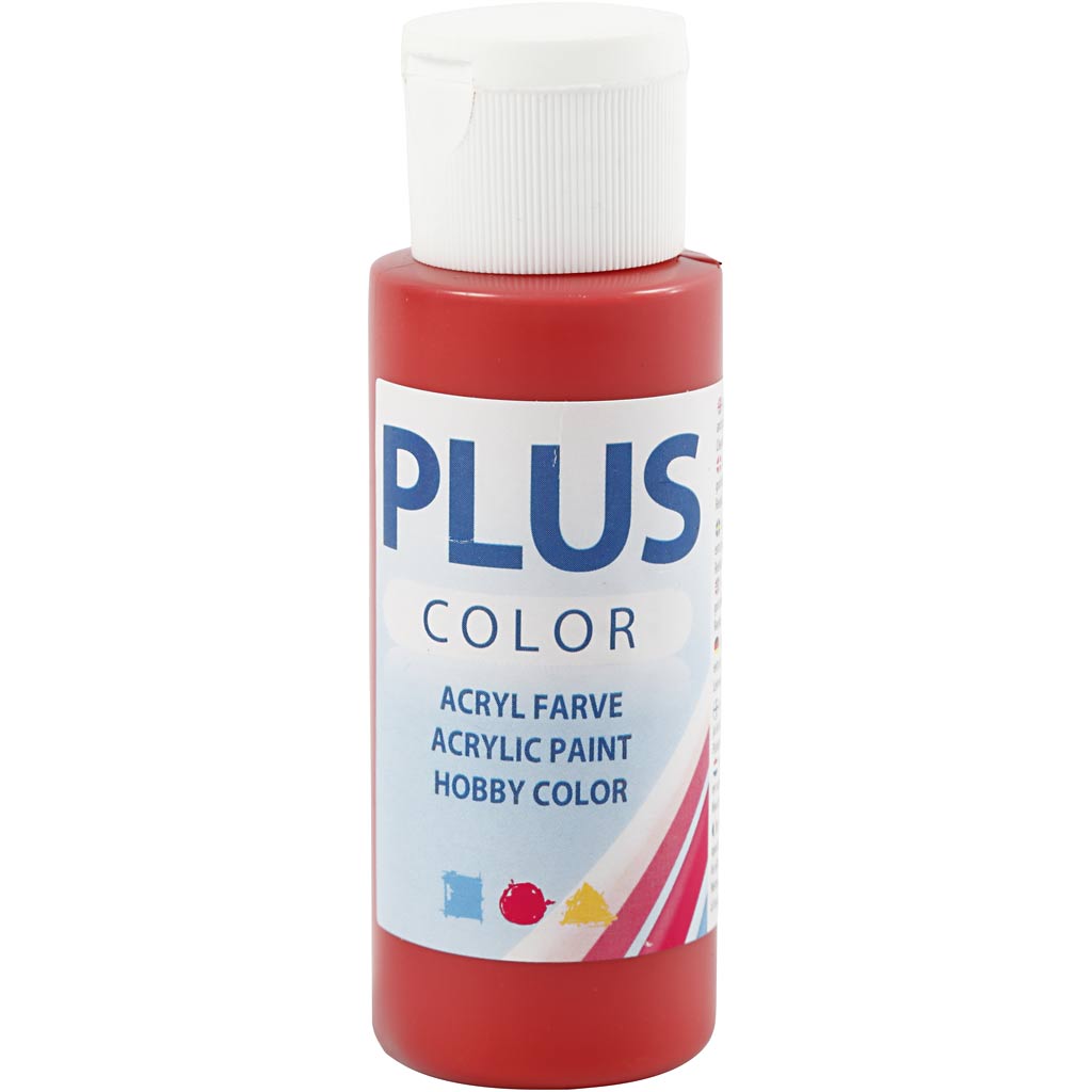 Plus Color Craft Paint, christmas red, 60 ml/ 1 bottle [HOB-39688]