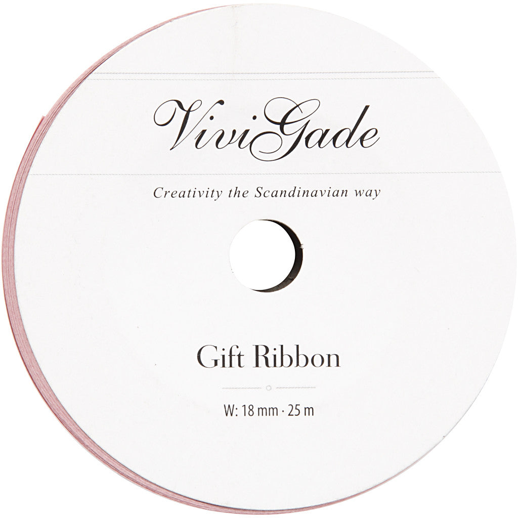 Curling Ribbon, W: 18 mm, matt, light red, 25 m/ 1 roll [HOB-20038]