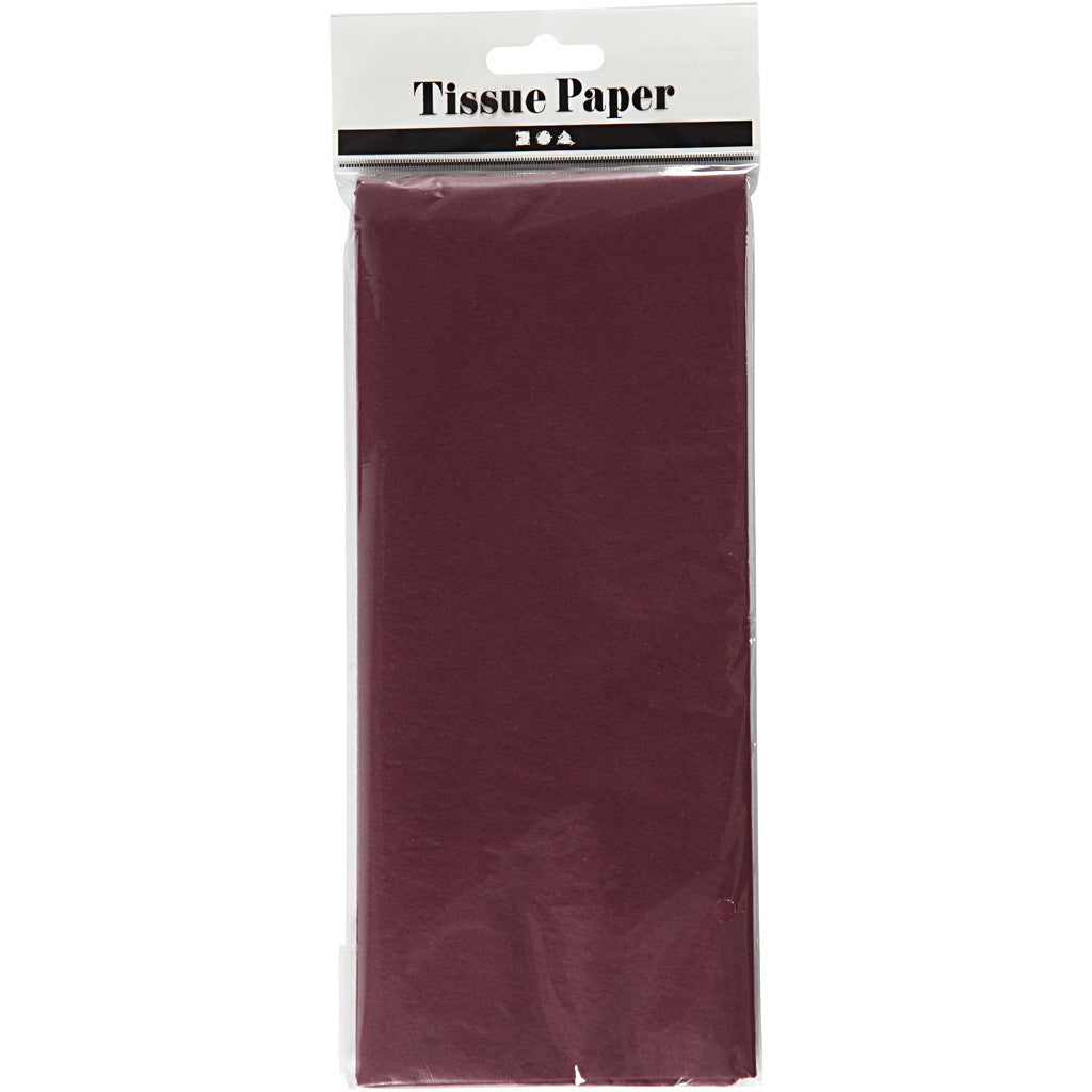 Tissue Paper, sheet 50x70 cm, 14 g, burgundy, 10 sheet/ 1 pack [HOB-200884]