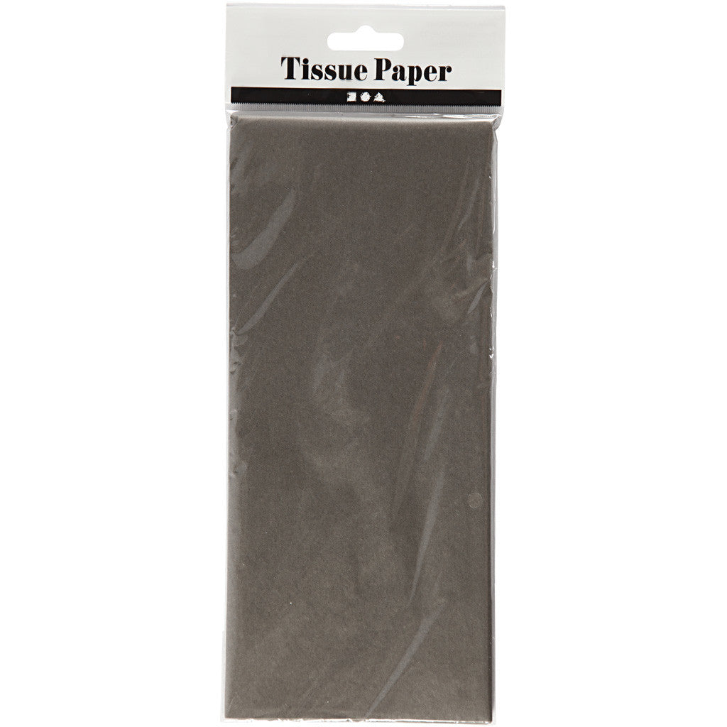 Tissue Paper, sheet 50x70 cm, 14 g, dark grey, 10 sheet/ 1 pack [HOB-200888]