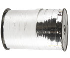 Curling Ribbon, W: 10 mm, glossy, metallic silver, 250 m/ 1 roll [HOB-20222]