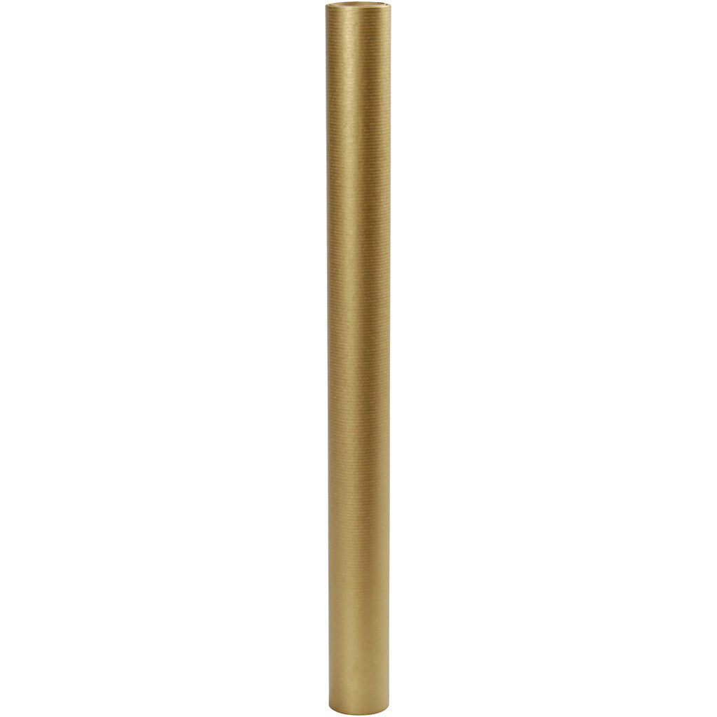 Wrapping Paper, W: 50 cm, 60 g, gold, 5 m/ 1 roll [HOB-20266]