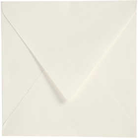 Envelopes, envelope size 16x16 cm, 120 g, off-white, 50 pc/ 1 pack [HOB-20527]