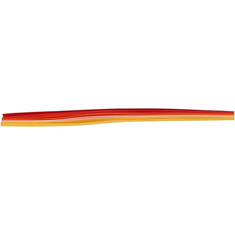 Quilling Paper Strips, L: 78 cm, W: 5 mm, 120 g, orange, pink, red, yellow, 100 pc/ 1 pack [HOB-20795]