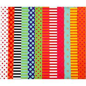 Glazed Paper, Pattern, sheet 24x32 cm, 80 g, assorted colours, 50 ass sheets/ 1 pack [HOB-20871]