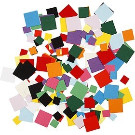 Card Mosaics, square, size 10+15+20 mm, 180 g/ 1 pack [HOB-21012]