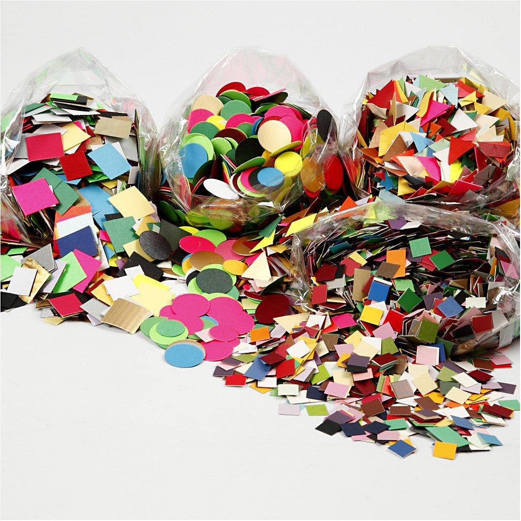 Card Mosaics, size 10+15+20 mm, ca. 80000 pc, assorted colours, 8x180 g/ 1 pack [HOB-21015]