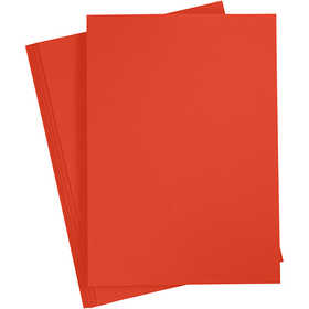 Card, A4, sheet 210x297 mm, 180 g, red, 20 sheet/ 1 pack [HOB-21114]