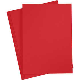 Card, A4, sheet 210x297 mm, 180 g, christmas red, 20 sheet/ 1 pack [HOB-21115]