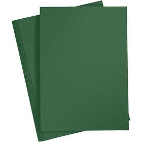 Card, A4, sheet 210x297 mm, 180 g, dark green, 20 sheet/ 1 pack [HOB-21124]