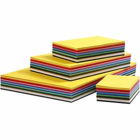 Creative Card, A3,A4,A5,A6, 180 g, assorted colours, 1500 ass sheets/ 1 pack [HOB-21421]