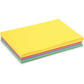 Spring Cardboard, A4, sheet 210x297 mm, 180 g, assorted colours, 300 ass sheets/ 1 pack [HOB-21434]