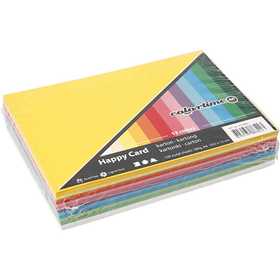 Spring Cardboard, A6, sheet 105x148 mm, 180 g, assorted colours, 120 ass sheets/ 1 pack [HOB-214360]
