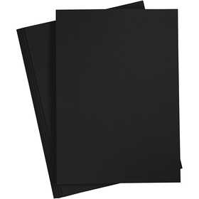 Card, A4, sheet 210x297 mm, 210-220 g, black, 10 sheet/ 1 pack [HOB-21438]