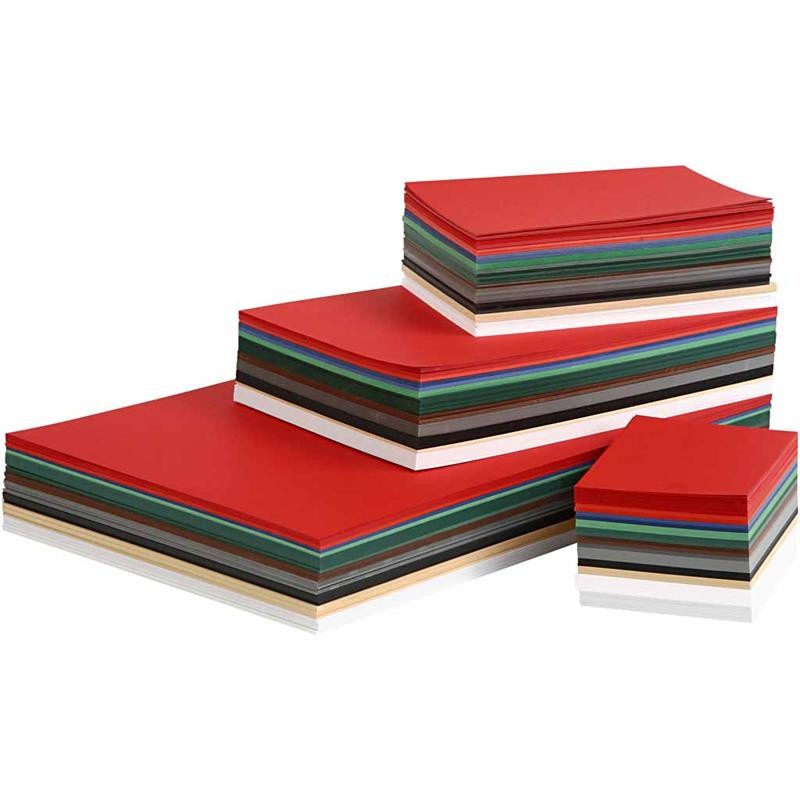 Christmas Card, A3,A4,A5,A6, 180 g, assorted colours, 1500 ass sheets/ 1 pack [HOB-21441]
